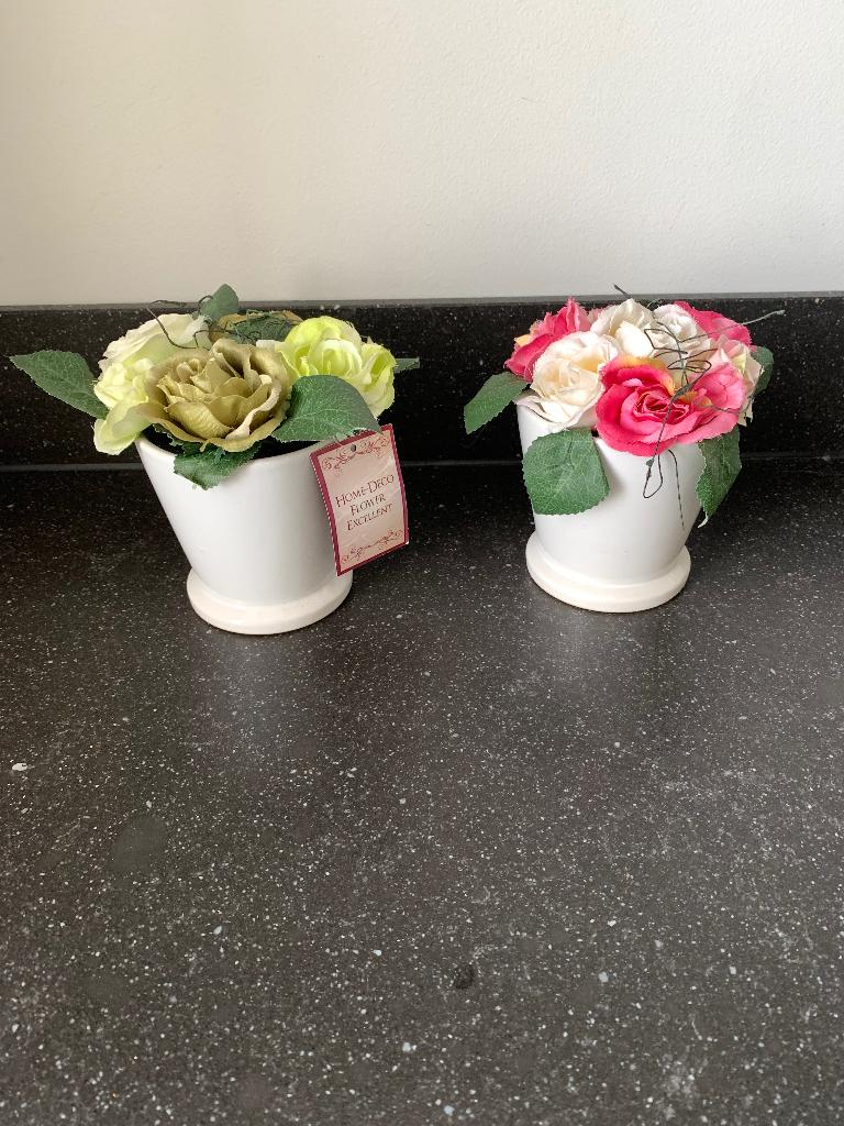 Kunstbloemen in potjes Moederdag, Ophalen, Binnen, 15 cm, Roze