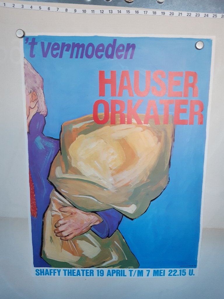 Originele Poster Ramses Shaffy Theater Amsterdam, Verzenden, A1 t/m A3, Reclame, Rechthoekig Staand