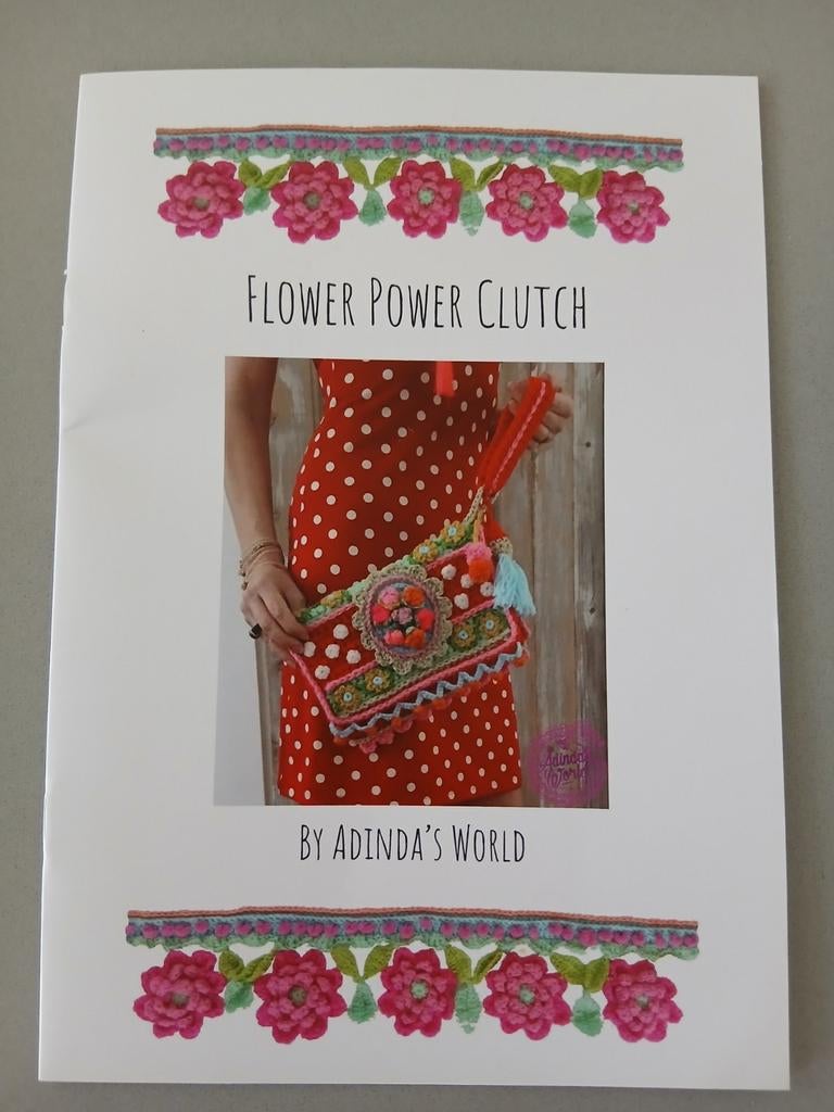 Flower power clutch by adinda's world, Ophalen of Verzenden, Nieuw, Overige thema's