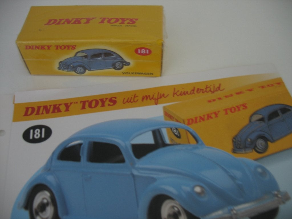 Dinky Toys Volkswagen Kever model 181 blauw, Hobby en Vrije tijd, Ophalen of Verzenden, Nieuw, Auto, Dinky Toys