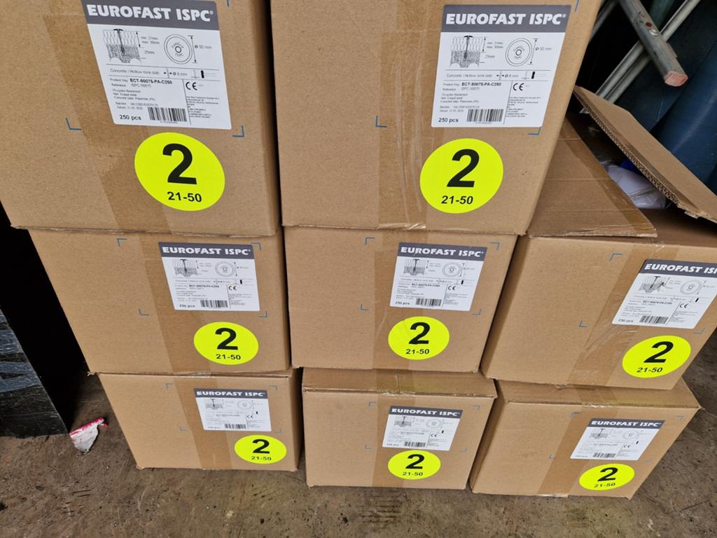Eurofast ISPC pluggen met ringen voor beton/holle vloer, Ophalen of Verzenden, Nieuw, Minder dan 50 mm, Pluggen