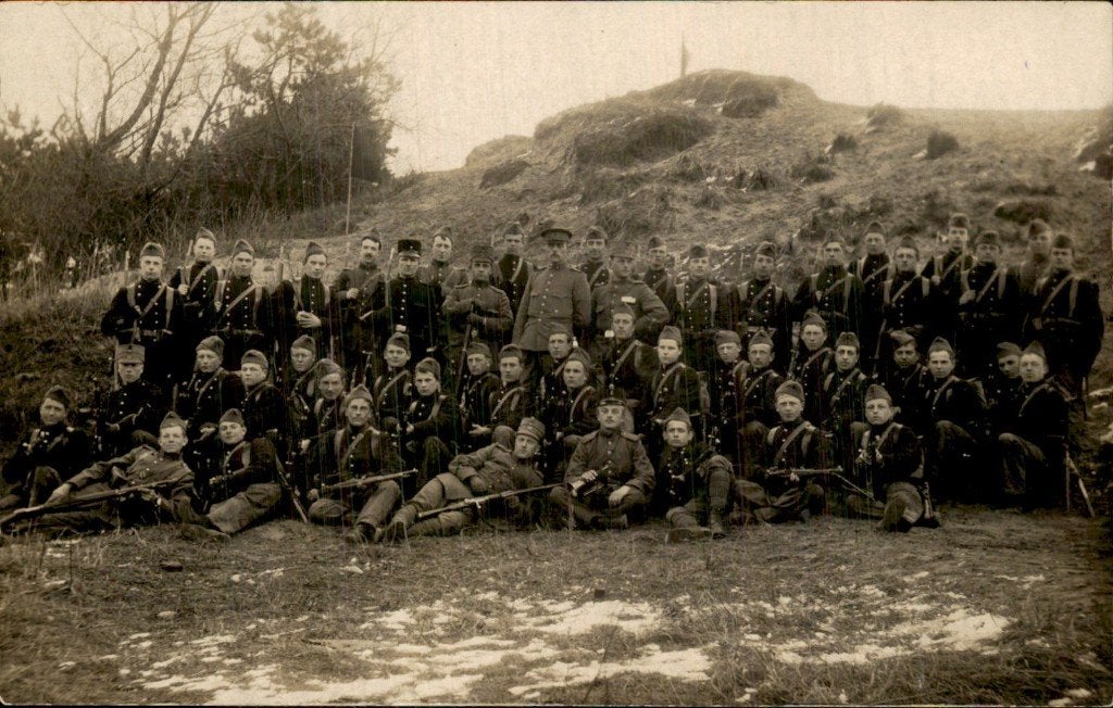 Berkenwoude - Militair - Fotokaart - Den Haag Soldaten, Verzamelen, Ophalen of Verzenden, Voor 1920, Gelopen, Zuid-Holland