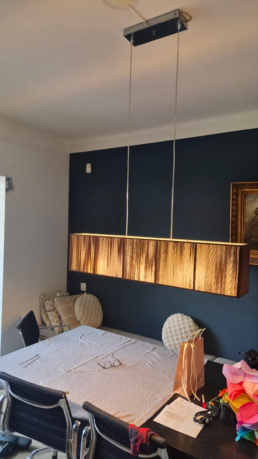 Axolight Clavius Italiaanse design hanglamp, Huis en Inrichting, Lampen | Hanglampen, Ophalen, Gebruikt, Natuurlijk materiaal