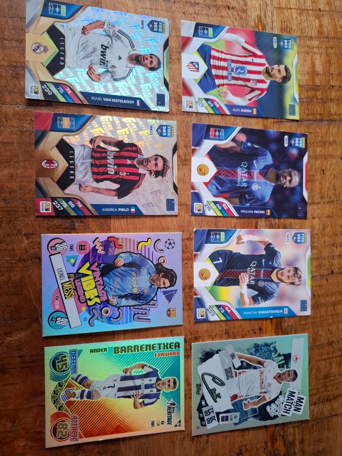 Voetbalplaatjes FIFA 365 Panini - Ruud van Nistelrooy, Messi, Ophalen of Verzenden, Gebruikt, Buitenlandse clubs, Spelerskaart