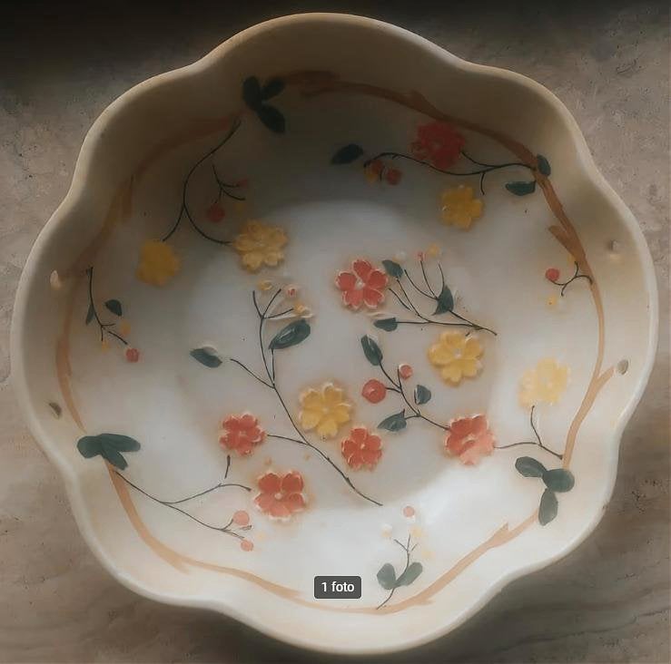 Vintage bonbonschaaltje met bloemmotief, Ophalen of Verzenden