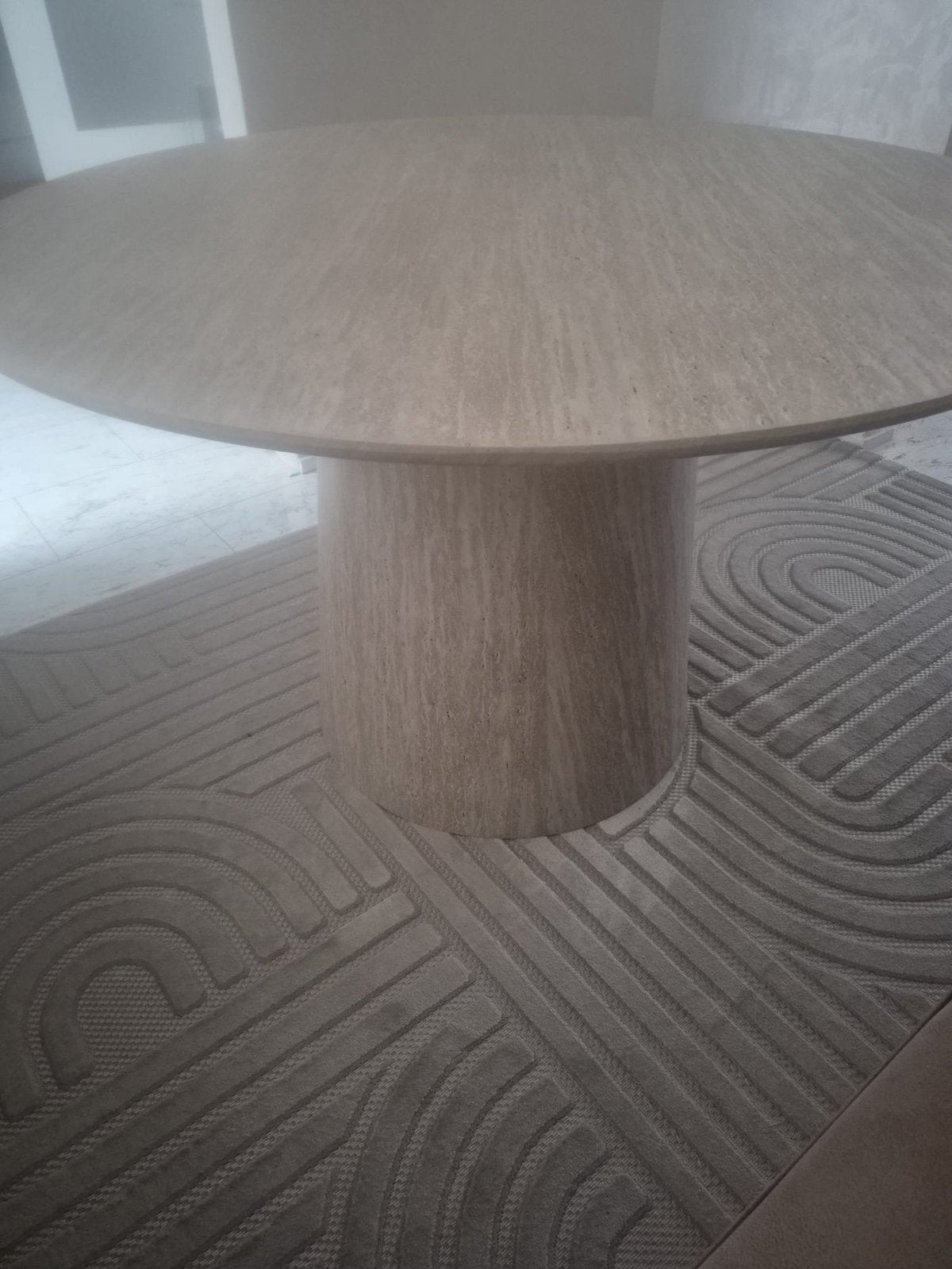 Eettafel, Huis en Inrichting, Tafels | Salontafels, Ophalen, Zo goed als nieuw, Rond, 100 tot 150 cm