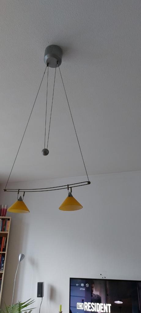 HANGLAMP VESTELBAAR IN HOOGTE, Huis en Inrichting, Lampen | Hanglampen, Ophalen of Verzenden, Glas, Minder dan 50 cm