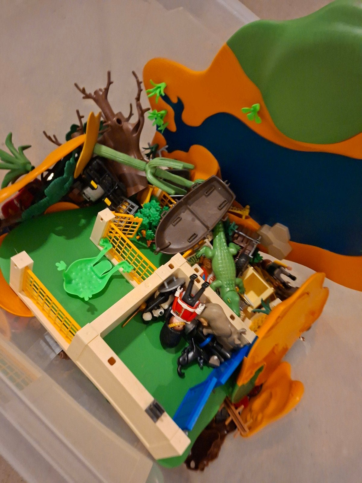 Grote doos Playmobil dierentuin/jungle met veel dieren, Ophalen, Gebruikt, Los playmobil