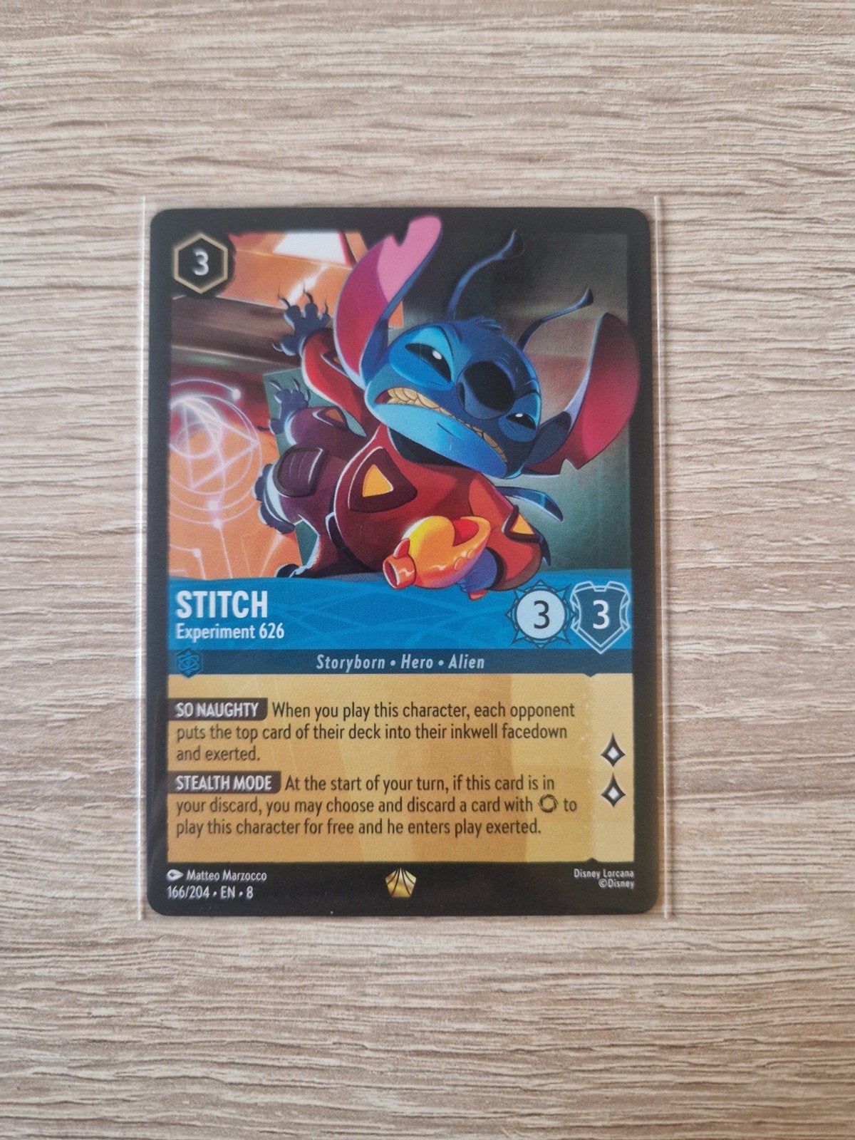 Stitch experiment 626 #188 8JAF lorcana disney, Ophalen of Verzenden, Zo goed als nieuw, Losse kaart