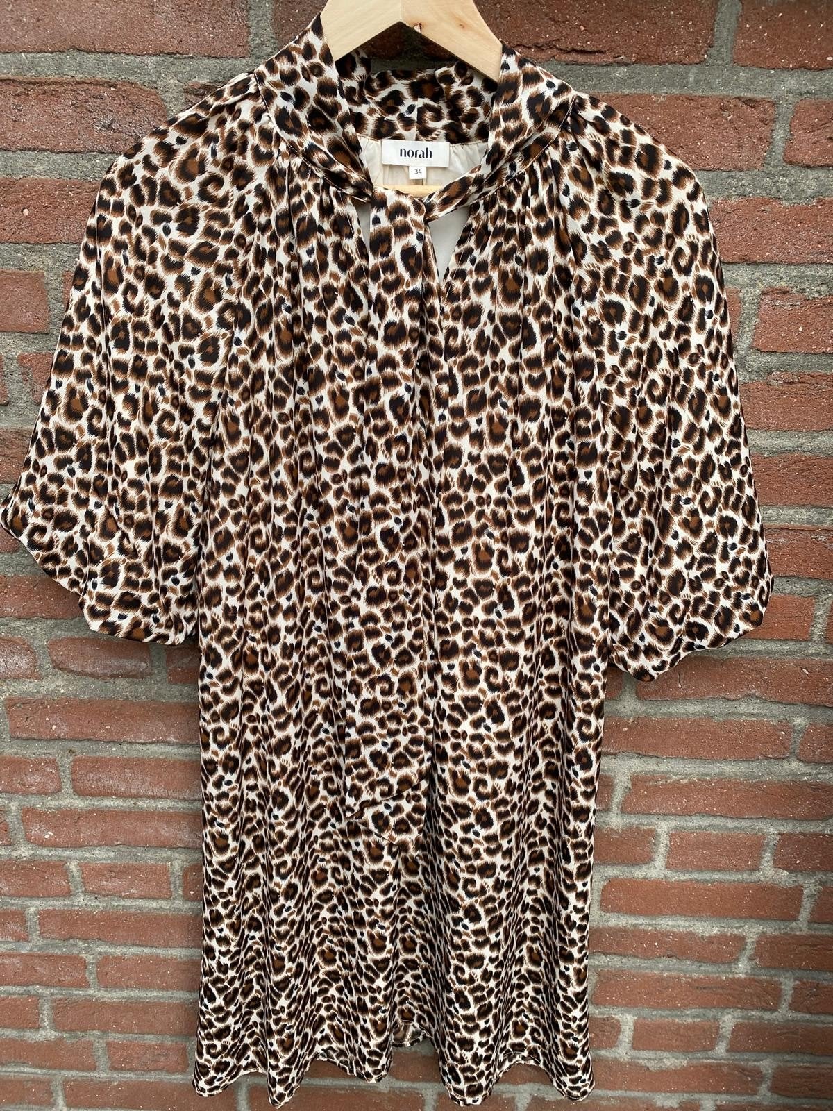 norah jurk met luipaardprint, Bruin, Nieuw, Ophalen of Verzenden, Norah