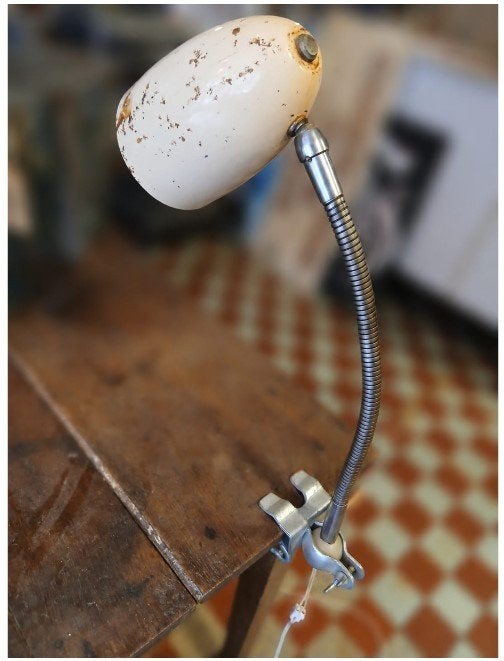 Vintage Hala Zeist “Ukkie” Klemlamp – H. Busquet – Jaren 50., Ophalen of Verzenden
