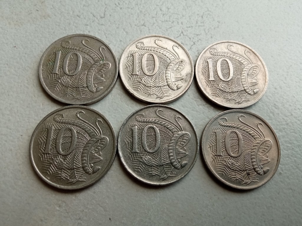 Australië 6 x 10 cent., Ophalen of Verzenden, Setje