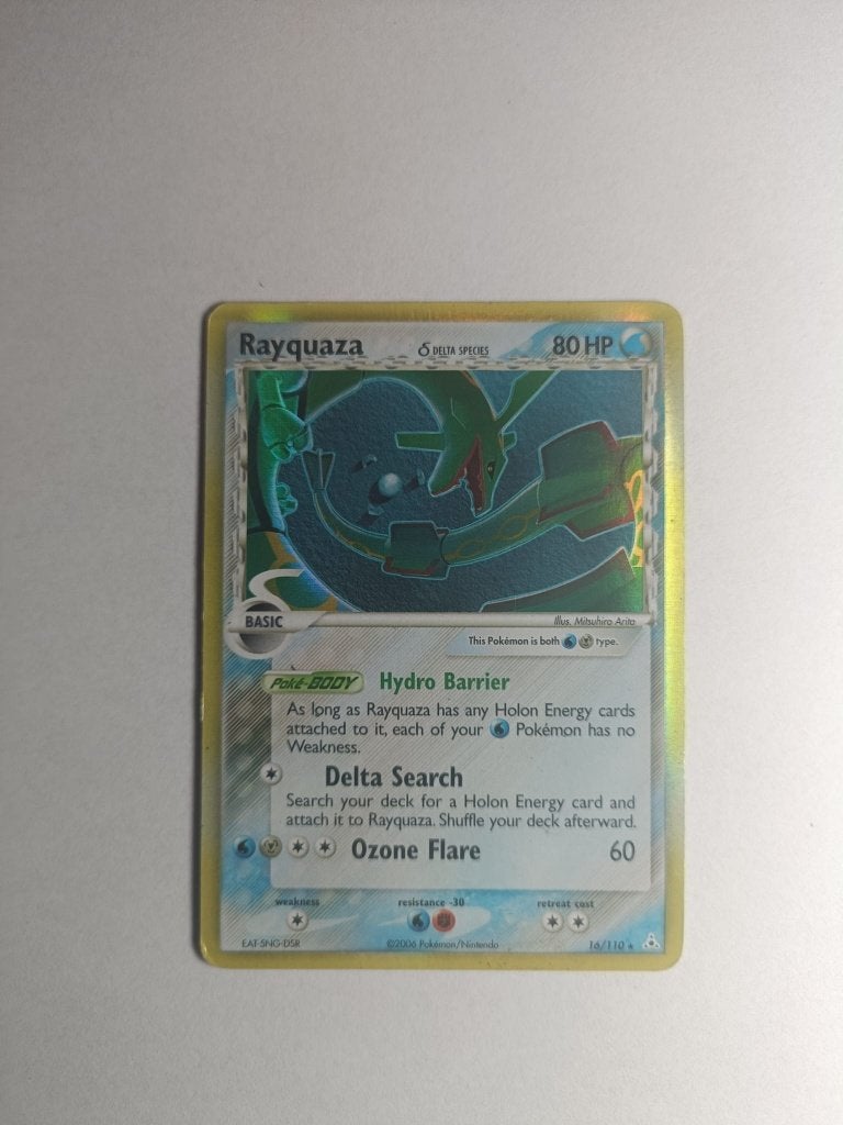 Rayquaza δ Delta Species (HP 16), Ophalen of Verzenden, Gebruikt, Losse kaart
