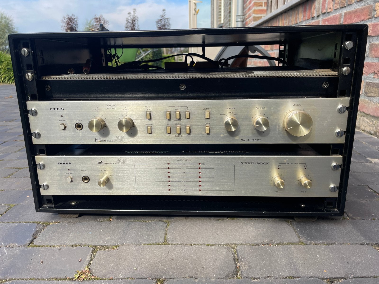Erres 6290 voorversterker + 6390 eindversterker vintage set, Ophalen of Verzenden, Zo goed als nieuw, Minder dan 60 watt, Overige merken