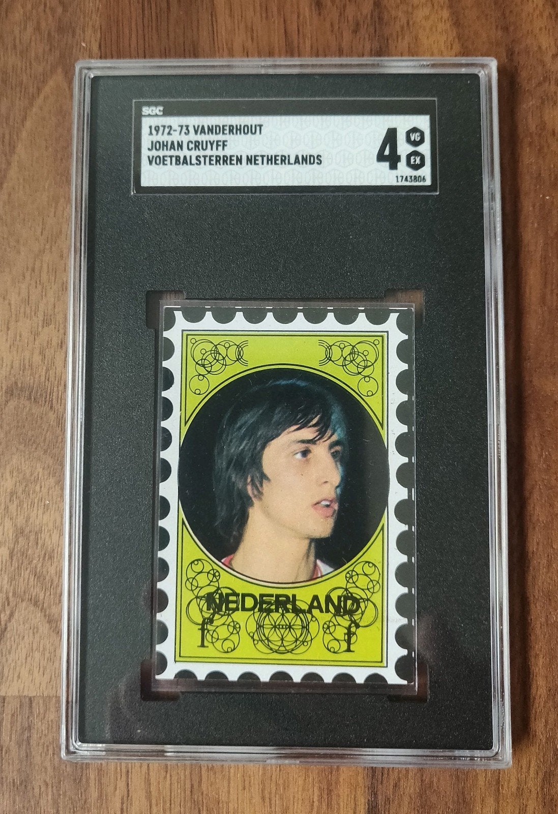 Vanderhout 1972-1973 Voetbalsterren Johan Cruyff, Verzenden, Gebruikt, Ajax, Poster, Plaatje of Sticker