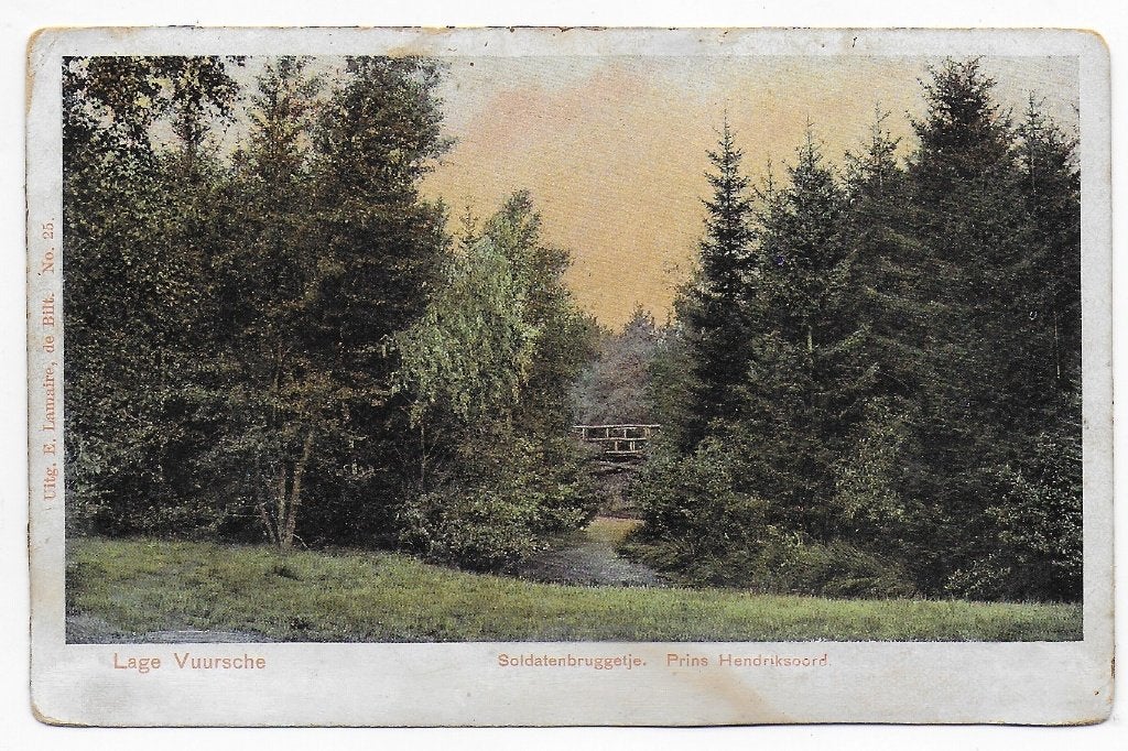 Lage Vuursche Sodatenbruggetje Ansichtkaart 1905 (B8285 ), Ophalen of Verzenden, Voor 1920, Gelopen, Utrecht