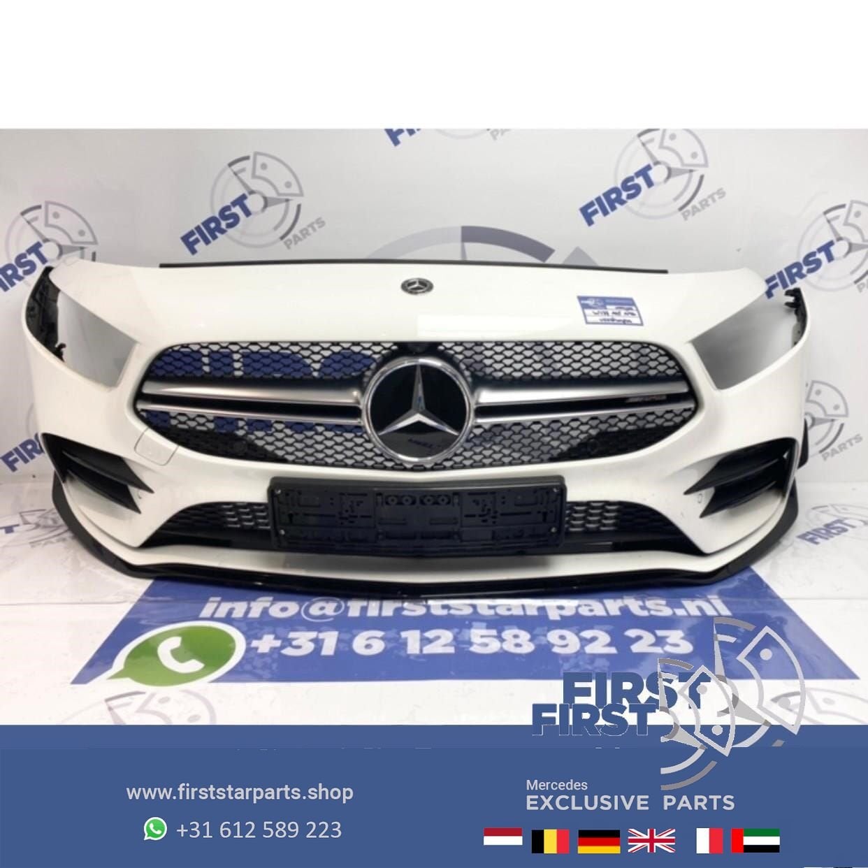 W177 V177 A KLASSE SEDAN 2021 A35 AMG VOORBUMPER WIT AERO PE, Gebruikt, -, Voor, Ophalen of Verzenden