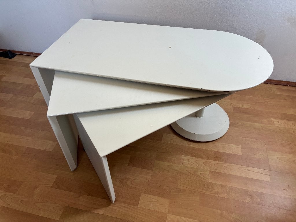 Leolux - Cyclo - Salontafel - Wit, Ophalen, 50 – 75, Gebruikt, 100 tot 150 cm