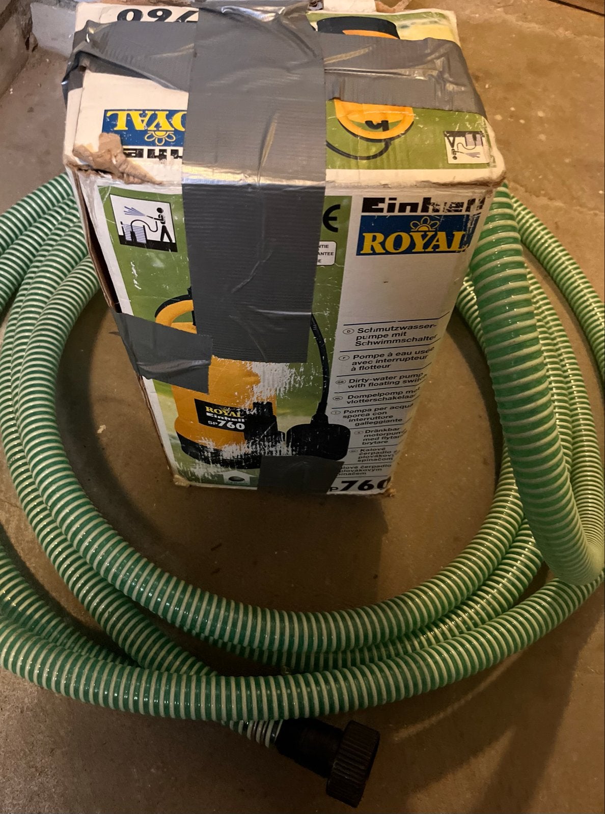 Einhell Royal SP 760 Dompelpomp met slang, Tuin en Terras, Waterpompen, Gebruikt, Elektrisch, Dompelpomp, Ophalen