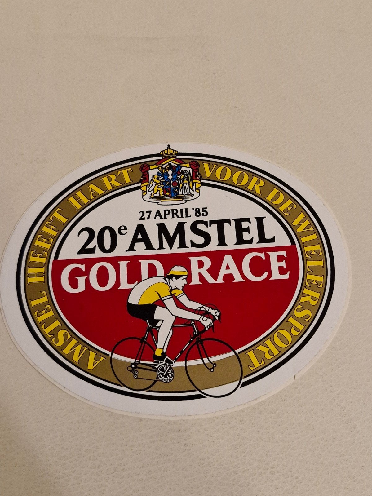 280 Amstel Gold Race 1985 sticker - 20e editie, Ophalen of Verzenden