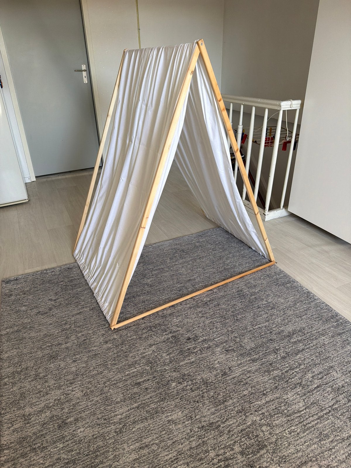 Houten speelhuisje/tent voor kinderen, Ophalen, Gebruikt, Hout