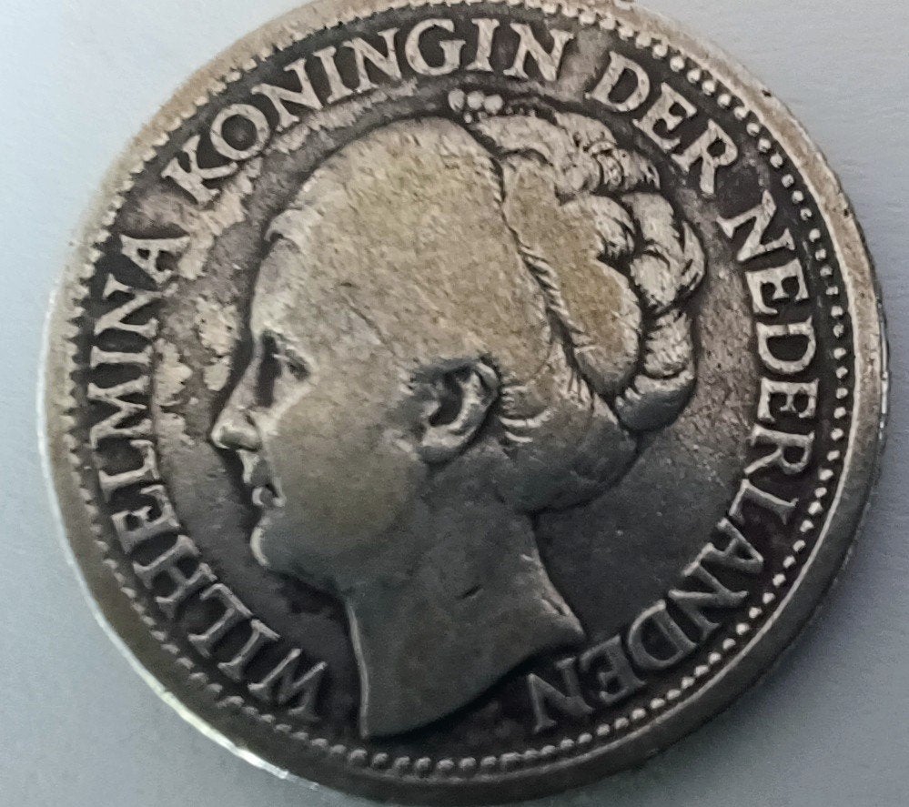 Originele zilveren 1/4 gulden Curaçao 1944, Ophalen, Nederland, Munten