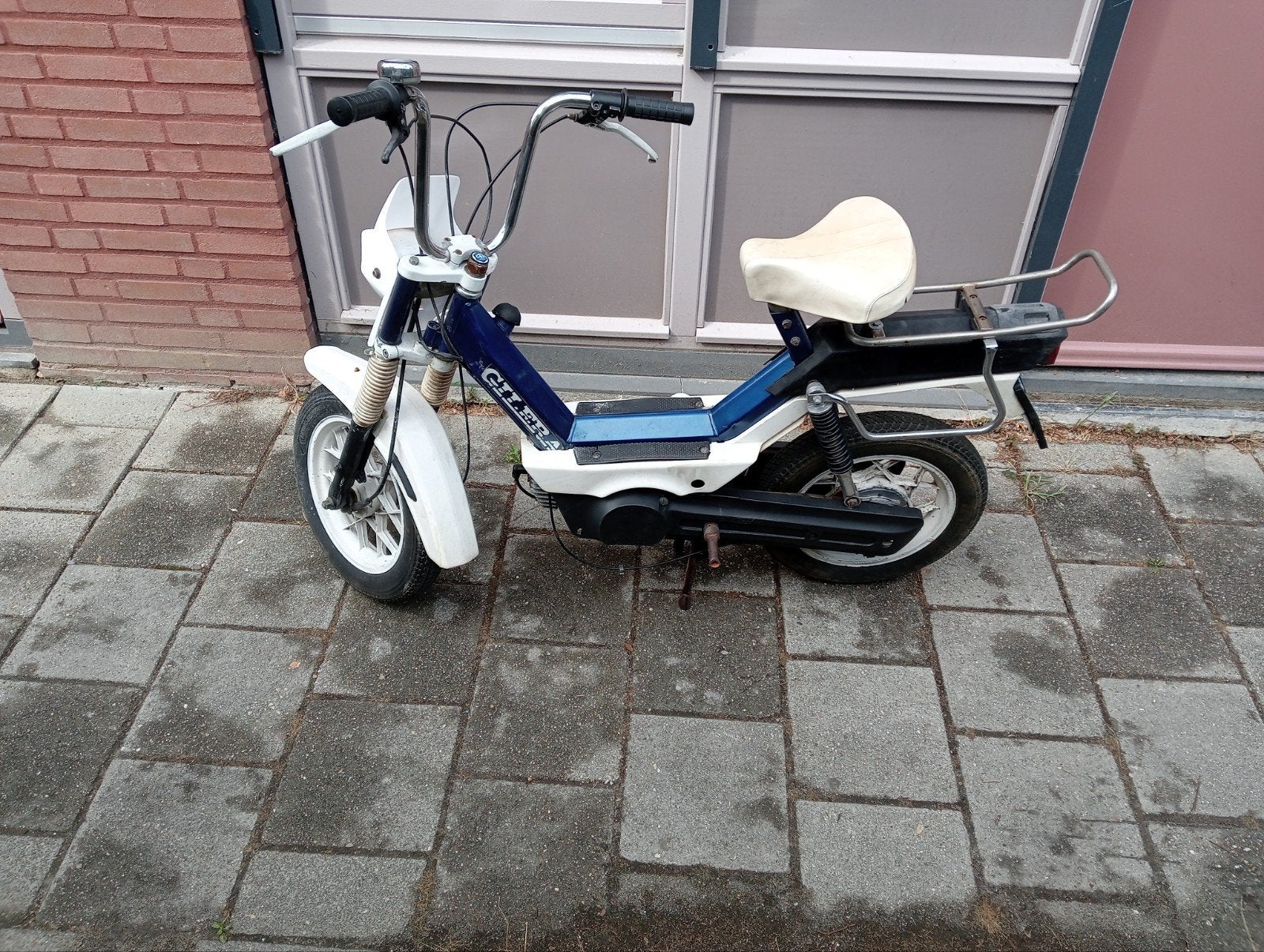 Gilera Citta bromfiets - Blauw/Wit, Ophalen, Gebruikt, Maximaal 45 km/u, Gilera