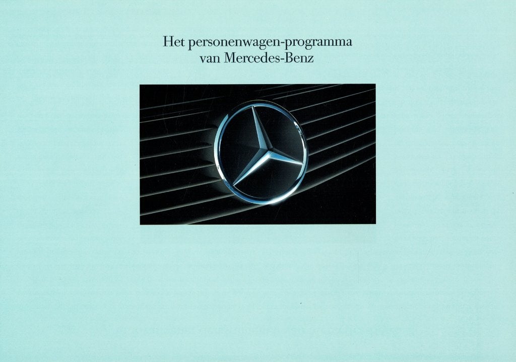 Folder Mercedes-Benz Personenwagen-programma (1990), Verzenden, Zo goed als nieuw, Mercedes