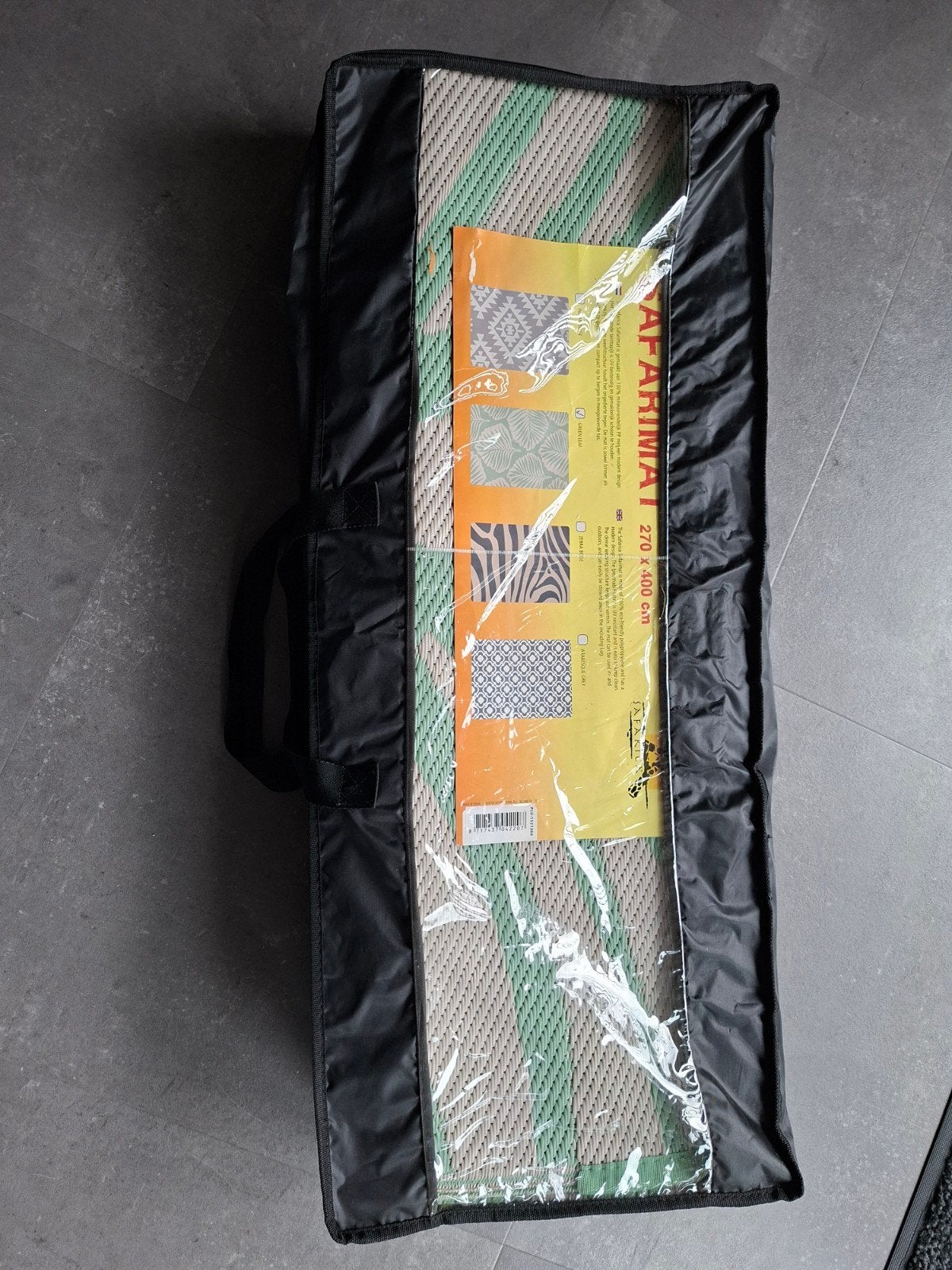 ZGAN Safarimat patiomat tent tapijt 270 x 400, Caravans en Kamperen, Caravan accessoires, Ophalen of Verzenden, Zo goed als nieuw