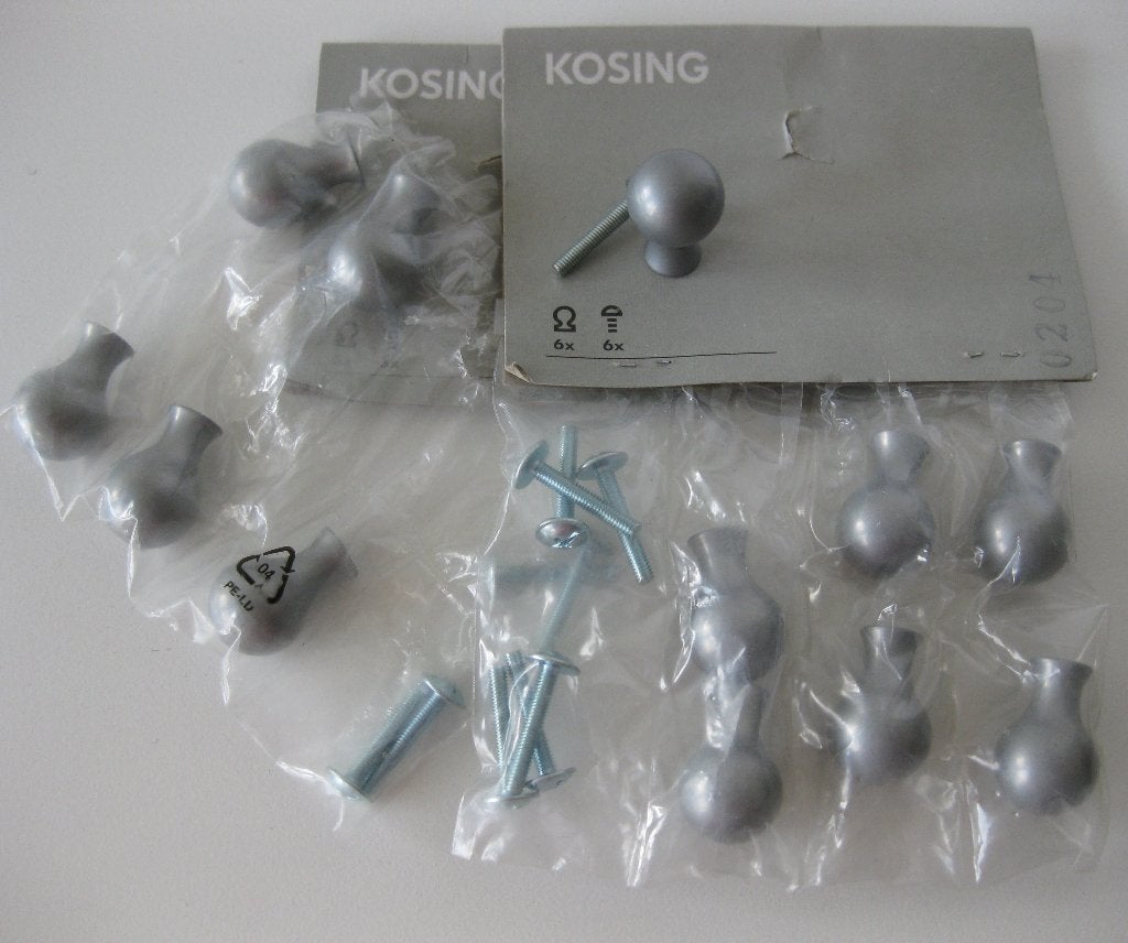 Ladeknopjes / Kastdeurknopjes 12 stuks 3 cm mat metaal Nieuw, Ophalen of Verzenden, Nieuw