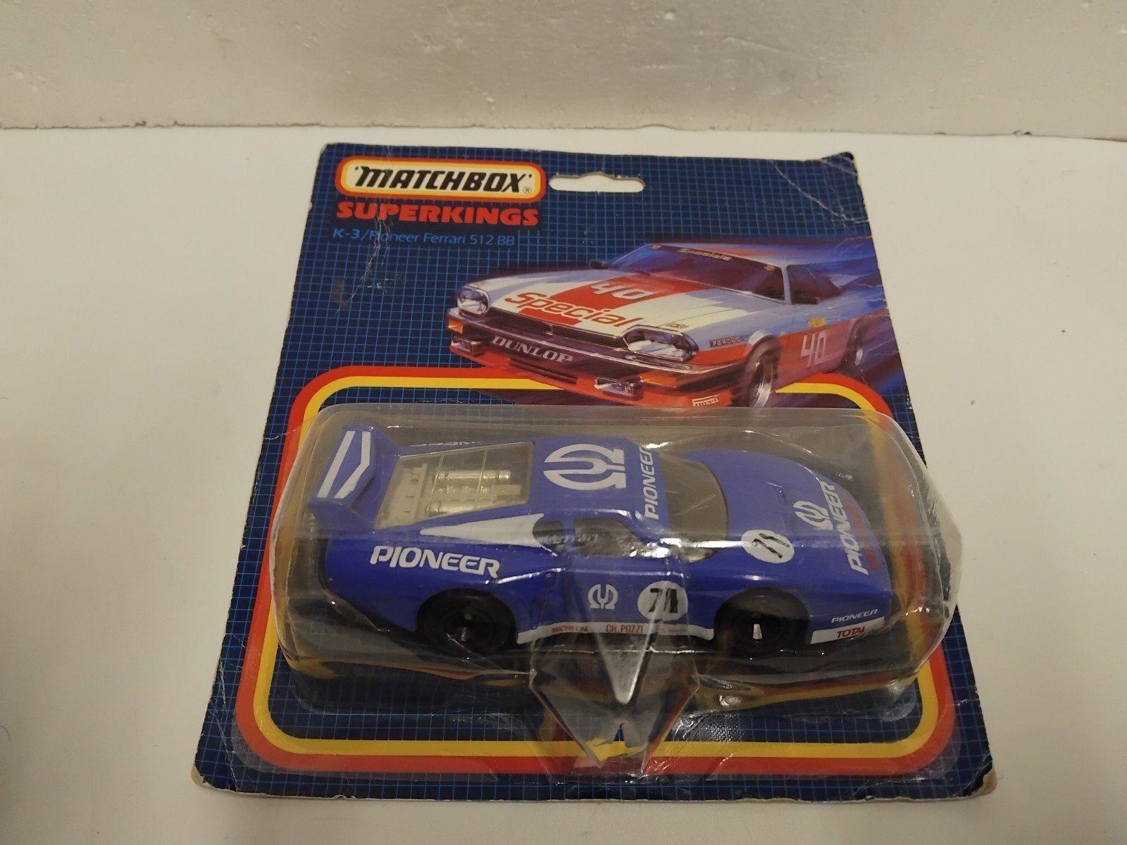 Matchbox K3 Superkings Ferrari 512 BB PIONEER 3INCH, Hobby en Vrije tijd, Ophalen of Verzenden, Zo goed als nieuw, Auto