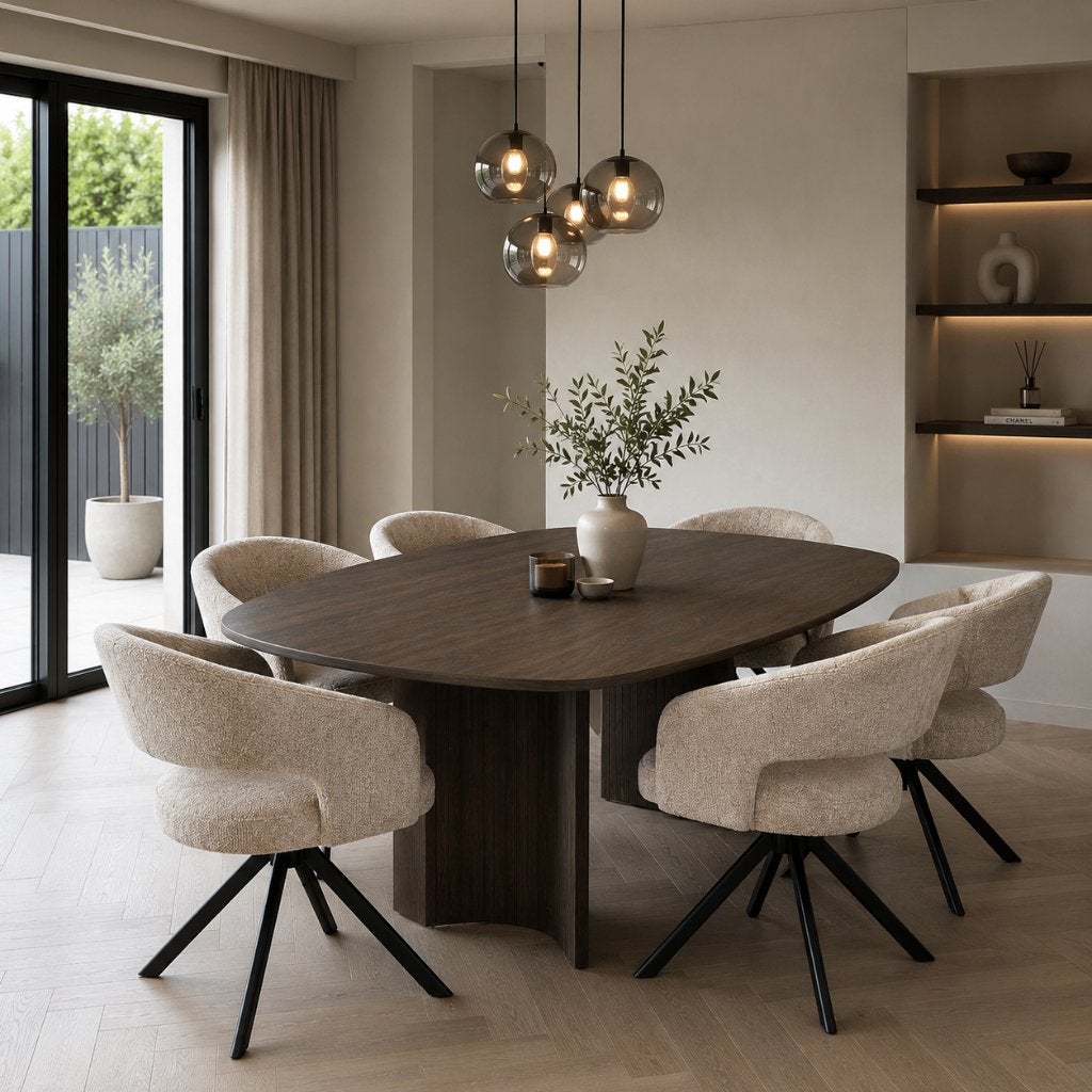 Draaibare Eetkamerstoelen Set van 6 | Nieuwe Luxe Stoelen, Overige kleuren, Nieuw, Ophalen of Verzenden, Kuipstoelen Modern Hotel Chique Draaibaar
