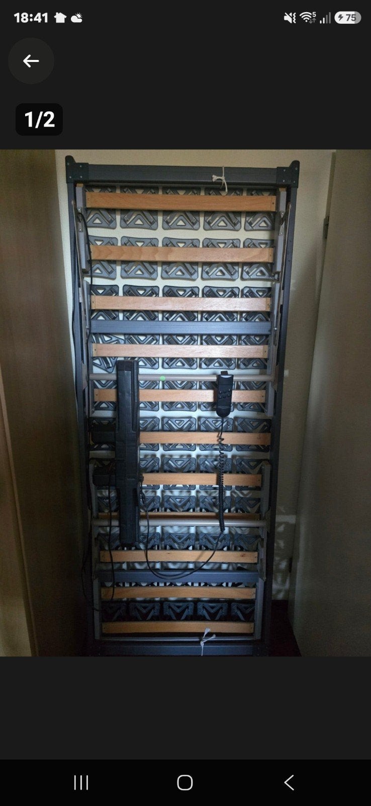 elektrische lattenbodem, Ophalen, Gebruikt, Eenpersoons, 80 cm
