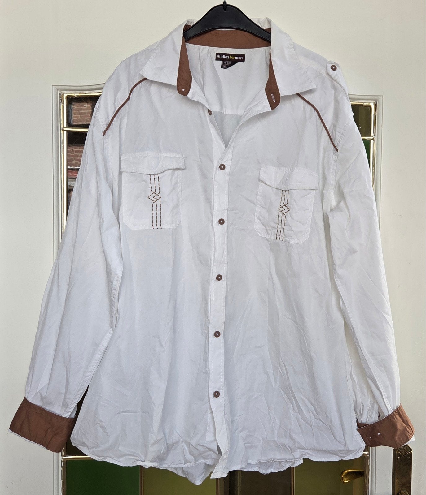 Atlas For Men Pilotenoverhemd -3XL -, Ophalen of Verzenden, Zo goed als nieuw, Wit, Atlas for men