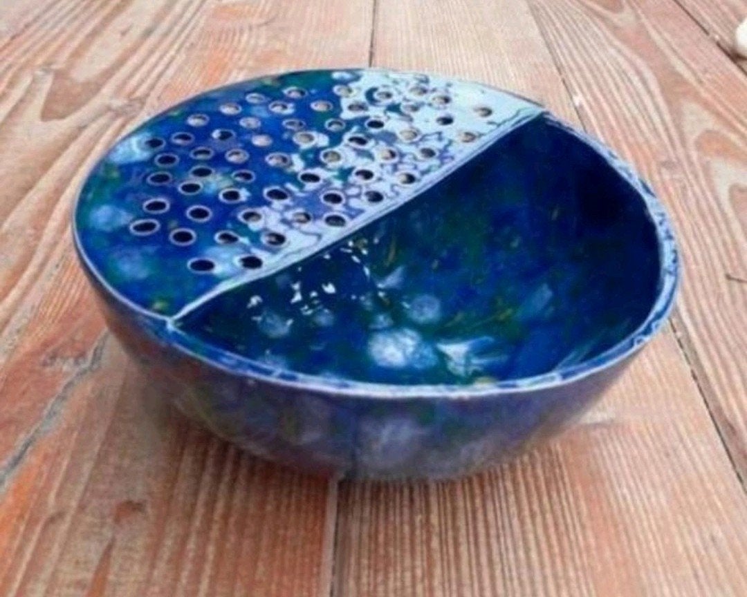 Bessenkom Ø20 cm. Bessenkom Blauw Keramiek

ZGAN, Antiek en Kunst, Ophalen of Verzenden