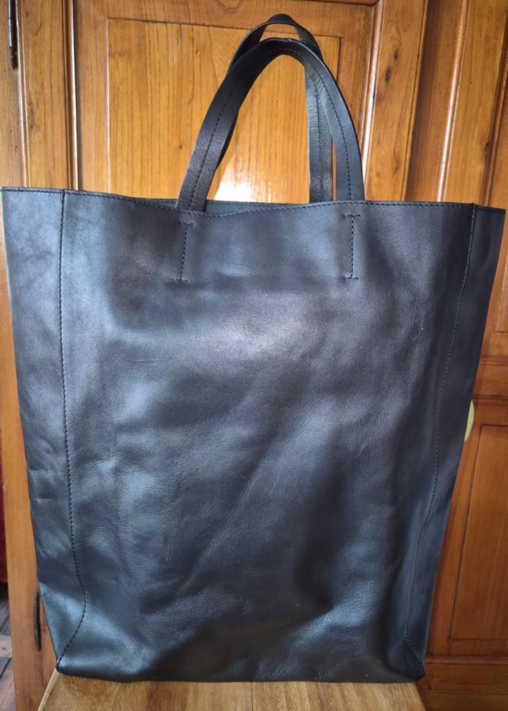 Designers remix Leren Shopper / Handtas, Ophalen of Verzenden, Zo goed als nieuw, Zwart, Shopper