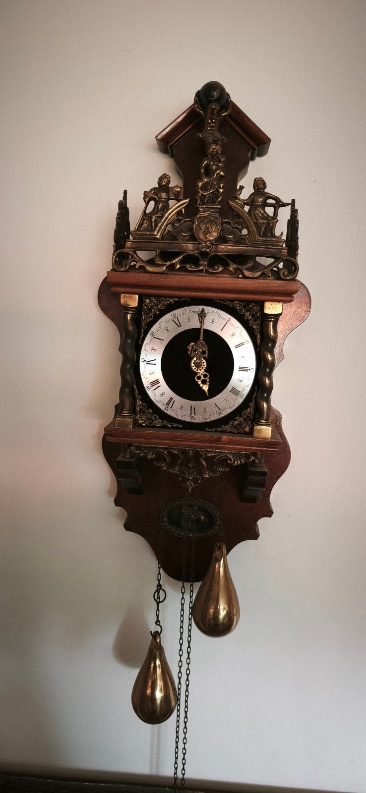 Antieke Zaanse Klok - Klassieke Wandklok, Antiek en Kunst, Ophalen of Verzenden