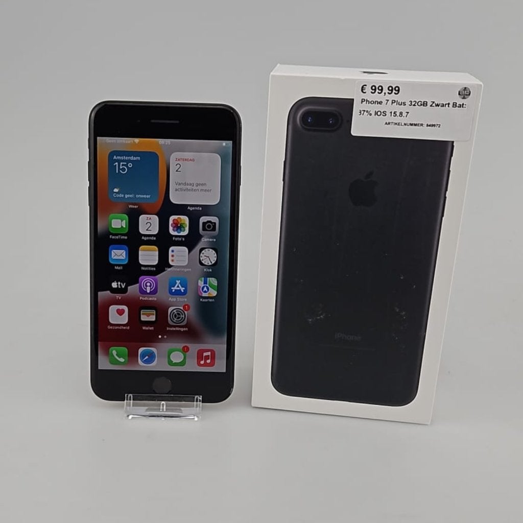 iPhone 7 Plus 32GB Zwart Bat: 86% IOS 15.8.8, Telecommunicatie, Mobiele telefoons | Apple iPhone, Apple, Gebruikt, Support@apple.com