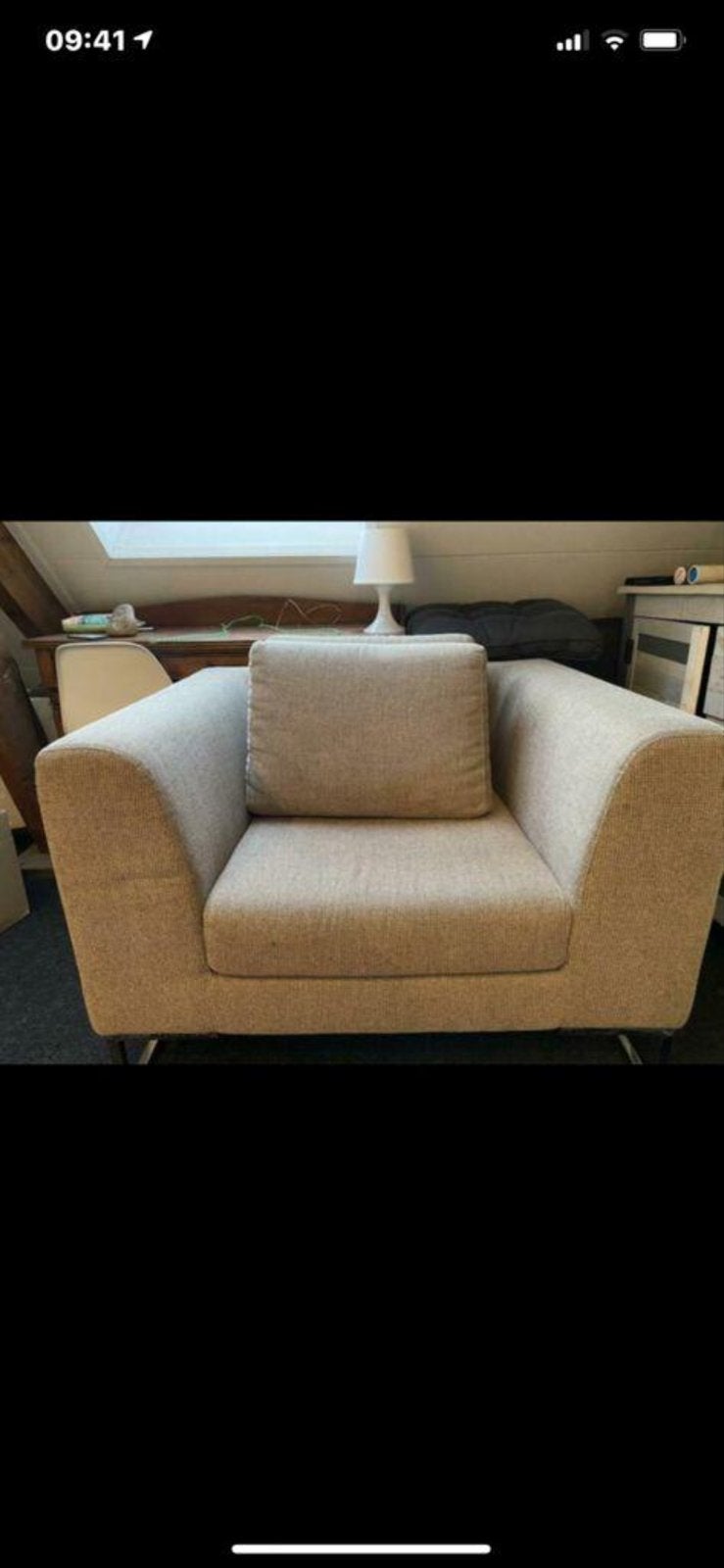 Comfortabele fauteuil - Zo goed als nieuw, Huis en Inrichting, Fauteuils, Ophalen, Zo goed als nieuw, Stof, 75 tot 100 cm