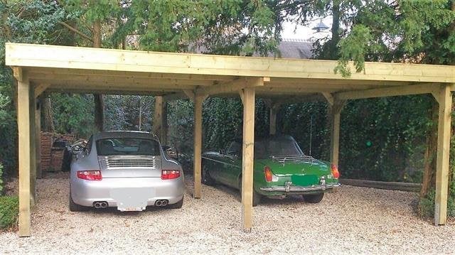 carport van hout voor 3 auto's 1000 x 900 x h270, Niet ingevuld, Nieuw, Niet ingevuld, Ophalen