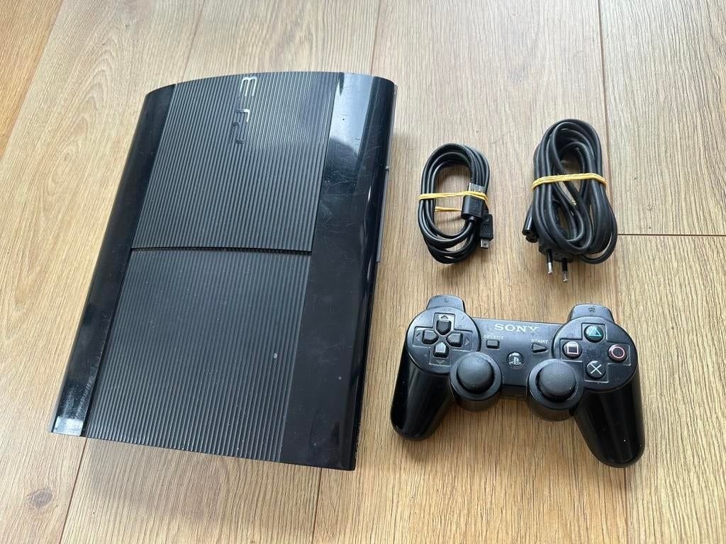 Playstation 3 (PS3) Super Slim Incl Originele Controller!!, Super Slim, Ophalen of Verzenden, Zo goed als nieuw, 500 GB