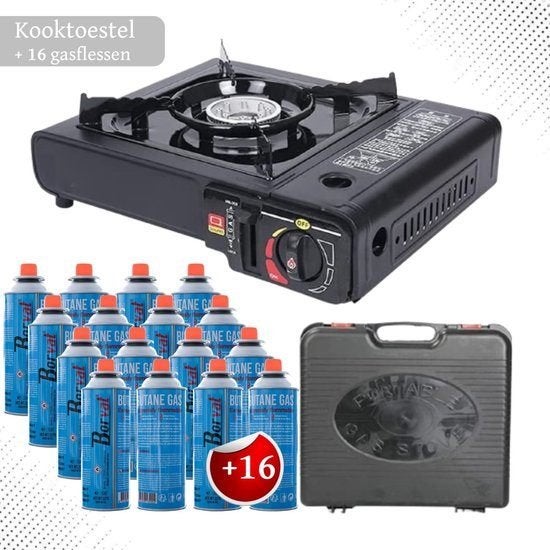 Draagbaar Gasfornuis - Camping Kookstel - 16 gasflessen, Ophalen, Nieuw