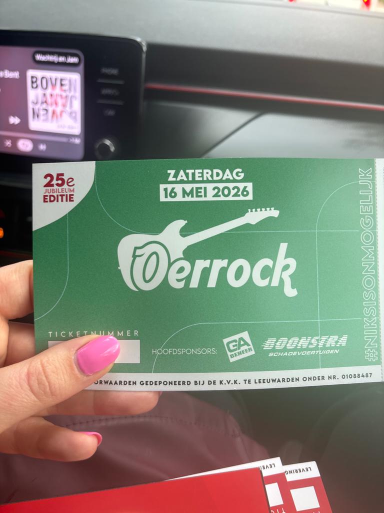 2 oerrock tickets, Twee personen, Mei