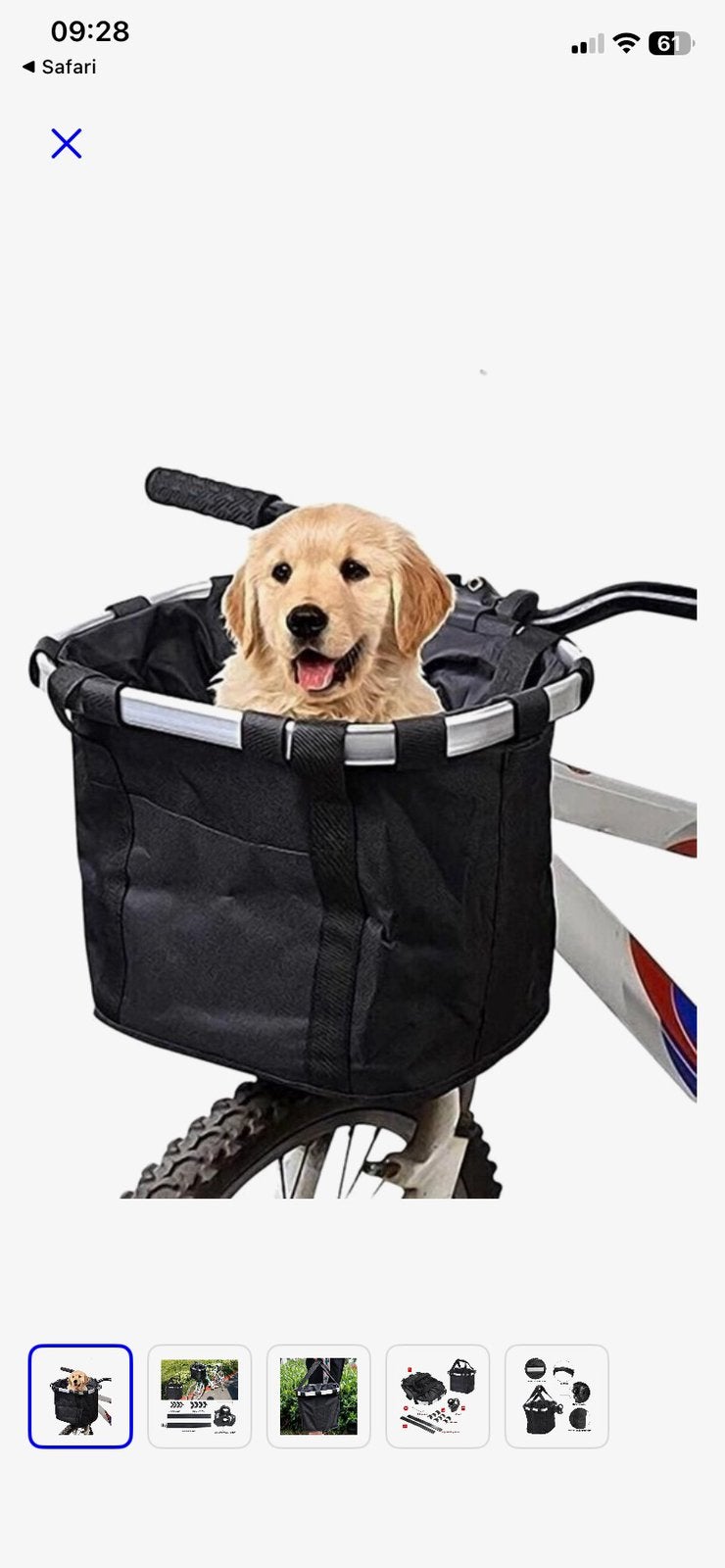 Hondenmand fiets voorop puppie hond 5 kg, Ophalen of Verzenden, Zo goed als nieuw