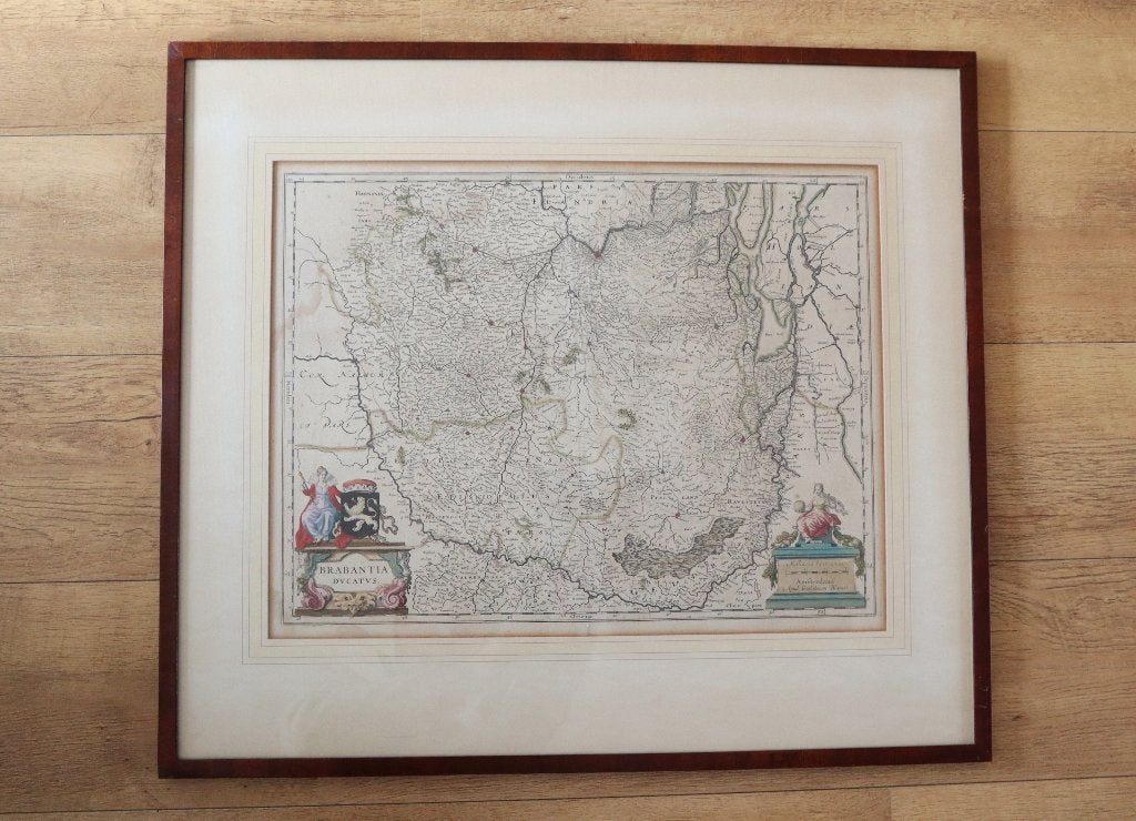Antieke kaart Brabant 1645, Willem Blaeu, Antiek en Kunst, Ophalen of Verzenden, Gravure, 1600 - 1699