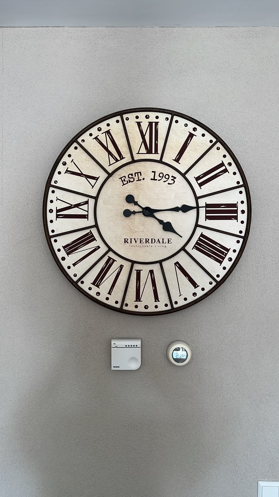 Riverdale klok 90cm, Ophalen, Zo goed als nieuw, Wandklok