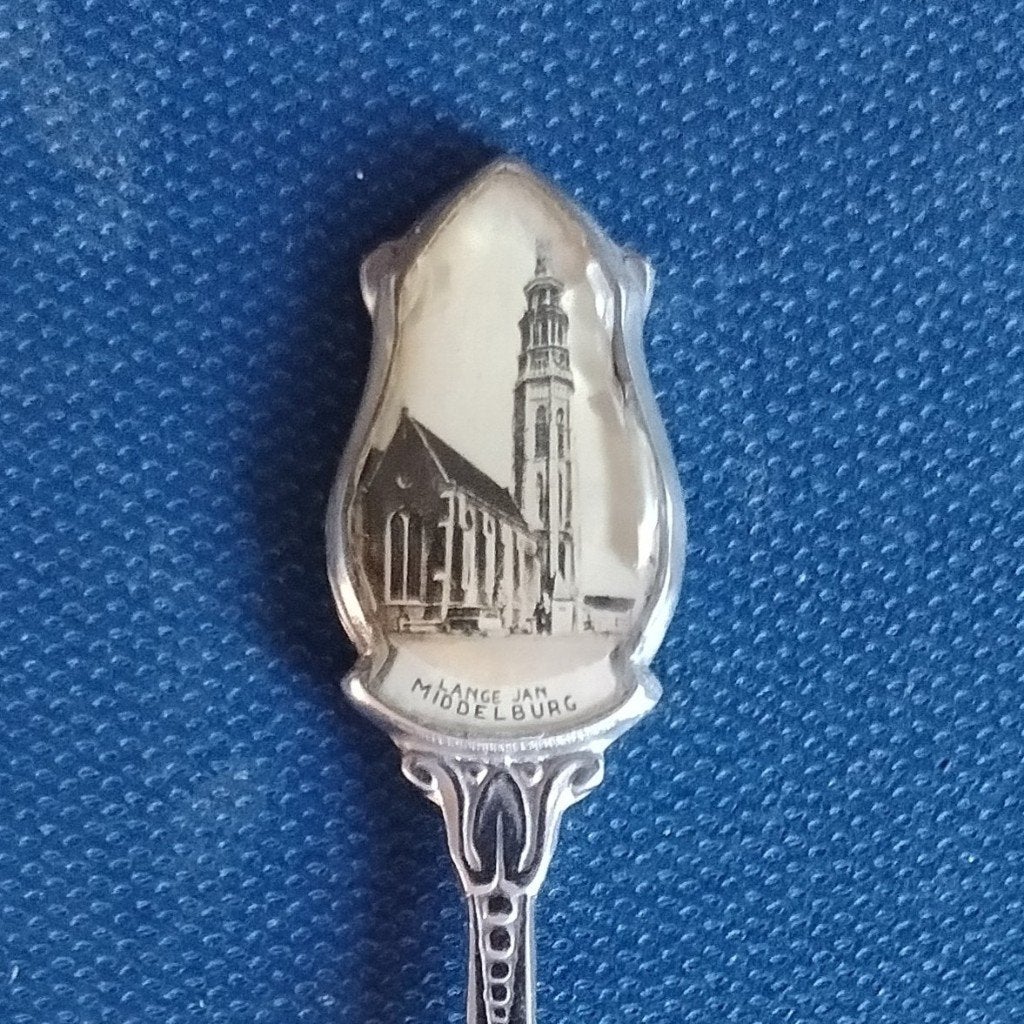 verzilverd lepeltje Lange Jan, Middelburg, Ophalen of Verzenden