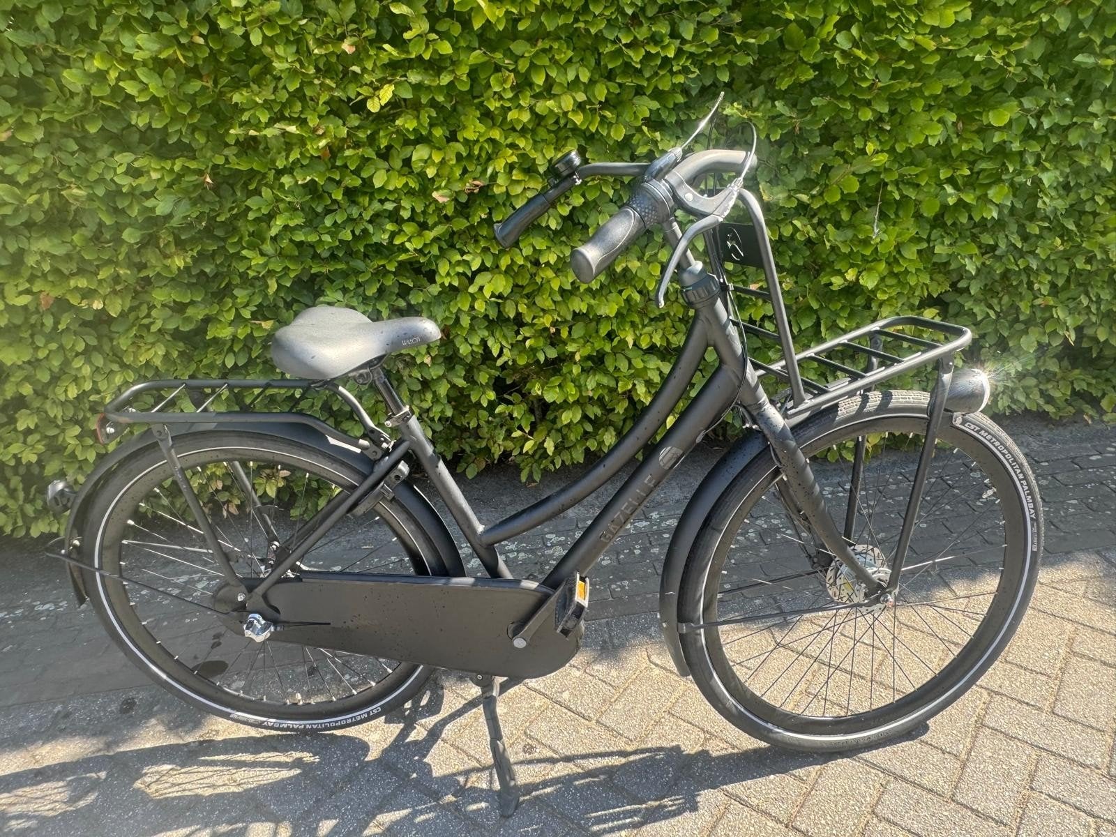 Gazelle Damesfiets zwart met voordrager - Gebruikt, Ophalen, Versnellingen, Gazelle, 53 tot 56 cm
