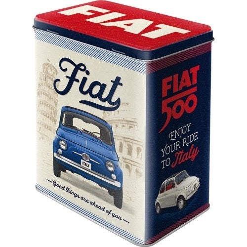 Fiat 500 good things reclame voorraadblik blik, Ophalen of Verzenden, Nieuw, Auto's