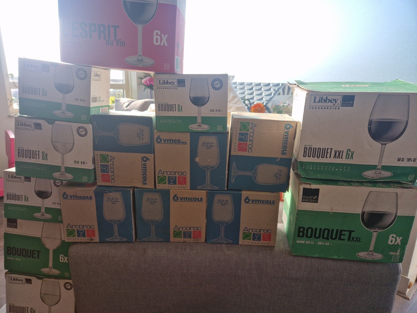Nieuwe wijnglazen - Diverse merken en formaten, Glas of Glazen, Overige merken, Nieuw, Ophalen of Verzenden